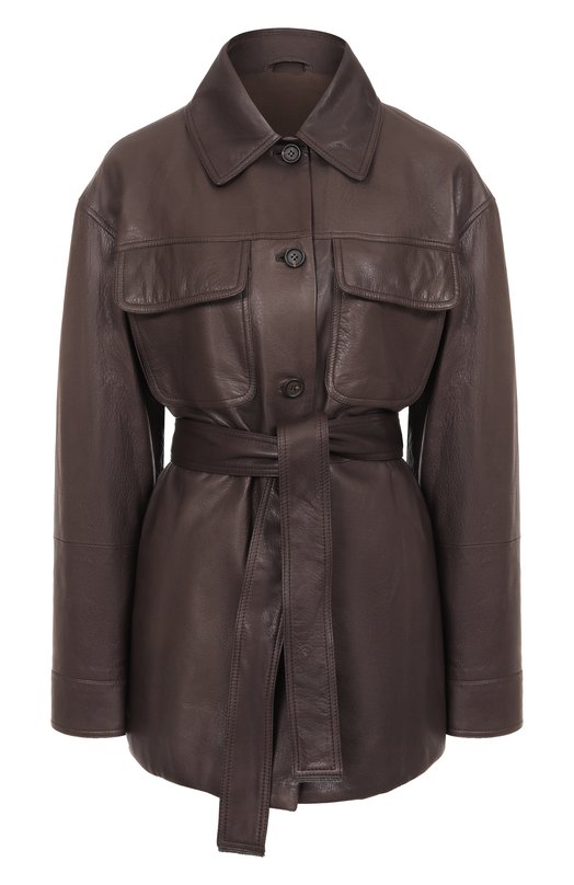 Кожаная куртка Brunello Cucinelli MPMUL7453P Коричневый MPMUL7453P