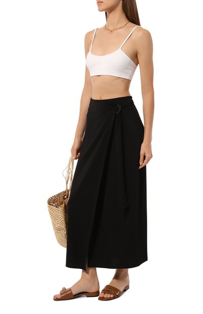 Парео из вискозы WEEKEND MAX MARA черного цвета по цене 27710 руб., арт. BEATO 241669106, фото 2 Парео из вискозы WEEKEND MAX MARA, арт. BEATO 241669106, фото 2