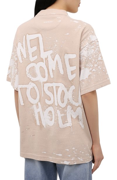 Хлопковая футболка ACNE STUDIOS, арт. AL0207, фото 4