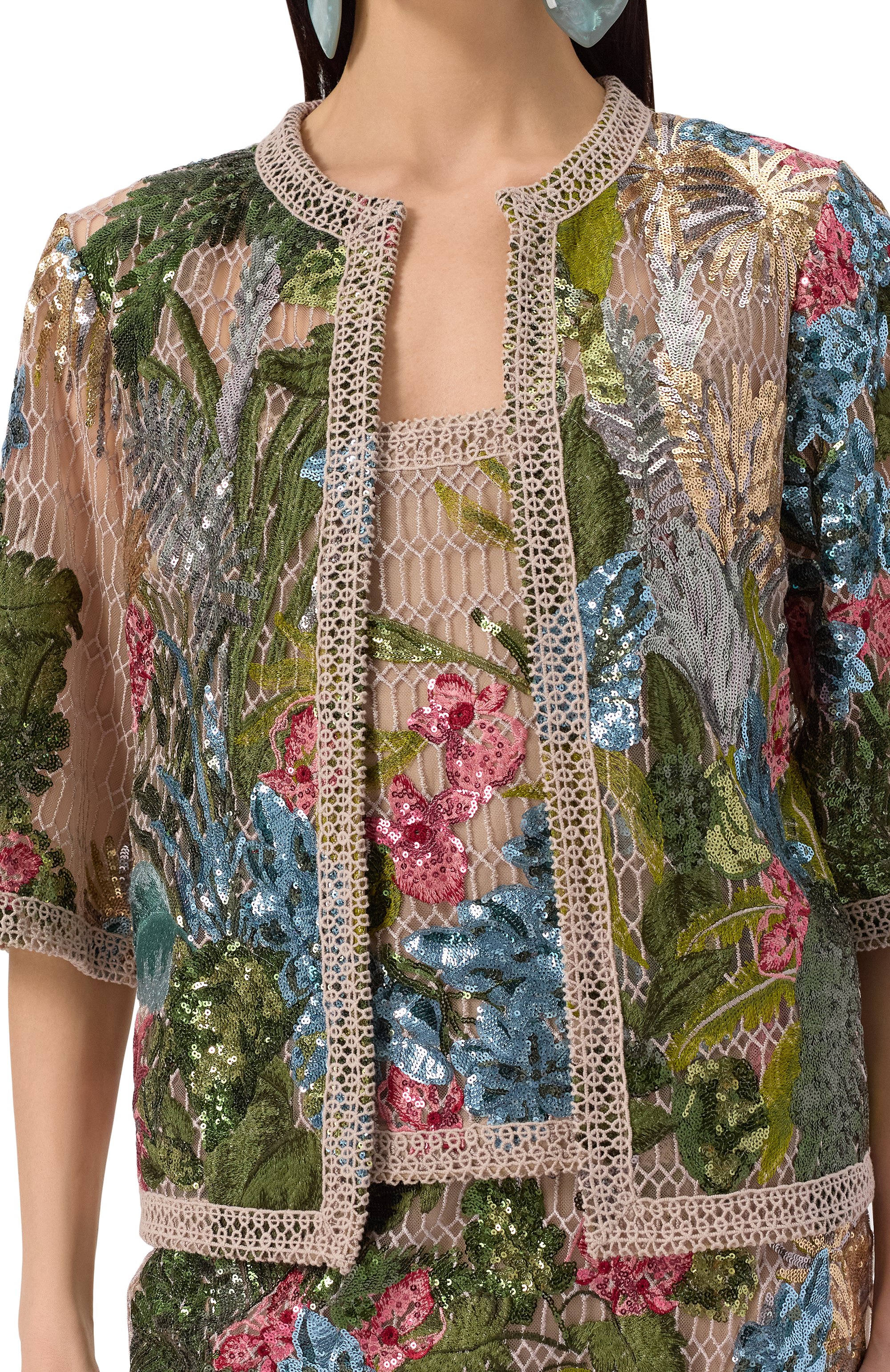 Жакет с отделкой пайетками ELIE SAAB, арт. J0133PS25/YA036, фото 5