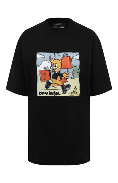 Женская хлопковая футболка DOMREBEL, арт. SH0PPING BEAR C0MIC/T-SHIRT/W