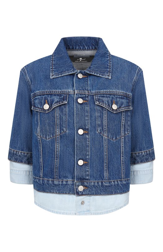 Джинсовая куртка Trucker 7 For All Mankind 7U7H0E52-3DM Синий 7U7H0E52-3DM