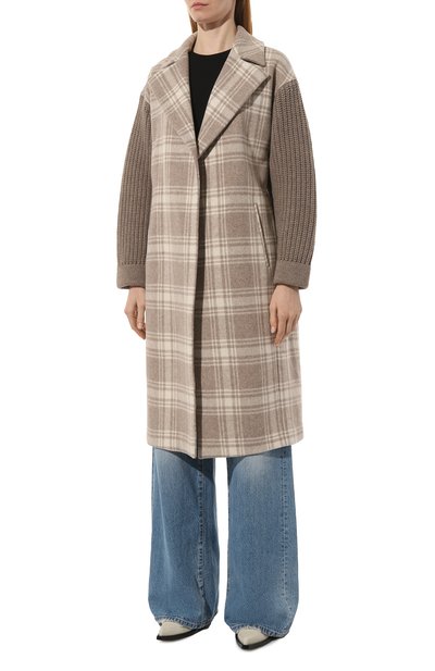 Пальто из шерсти и кашемира MANZONI24, арт. 23M523-DB4X, фото 3