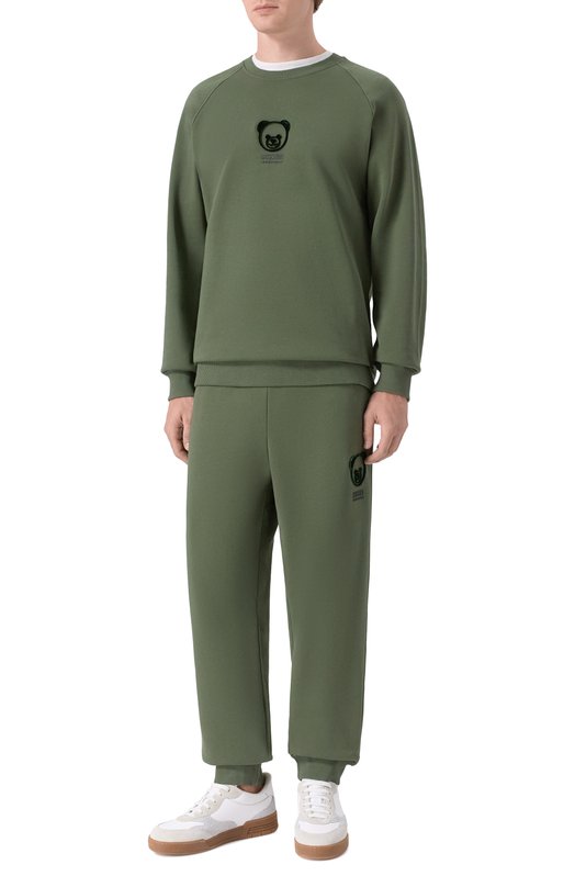 Хлопковый свитшот Moschino A1707/4418 Зелёный  A1707/4418 Фото 2