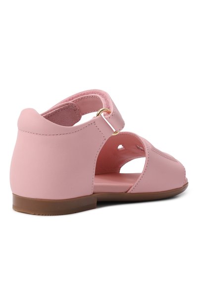 Кожаные сандалии DOLCE & GABBANA светло-розового цвета по цене 41800 руб., арт. D20102/A1735, фото 3 Кожаные сандалии DOLCE & GABBANA, арт. D20102/A1735, фото 3