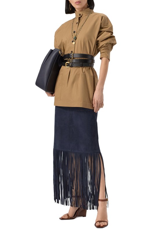 Кожаные босоножки May Saint Laurent 822392/DWE00 Коричневый  822392/DWE00 Фото 2
