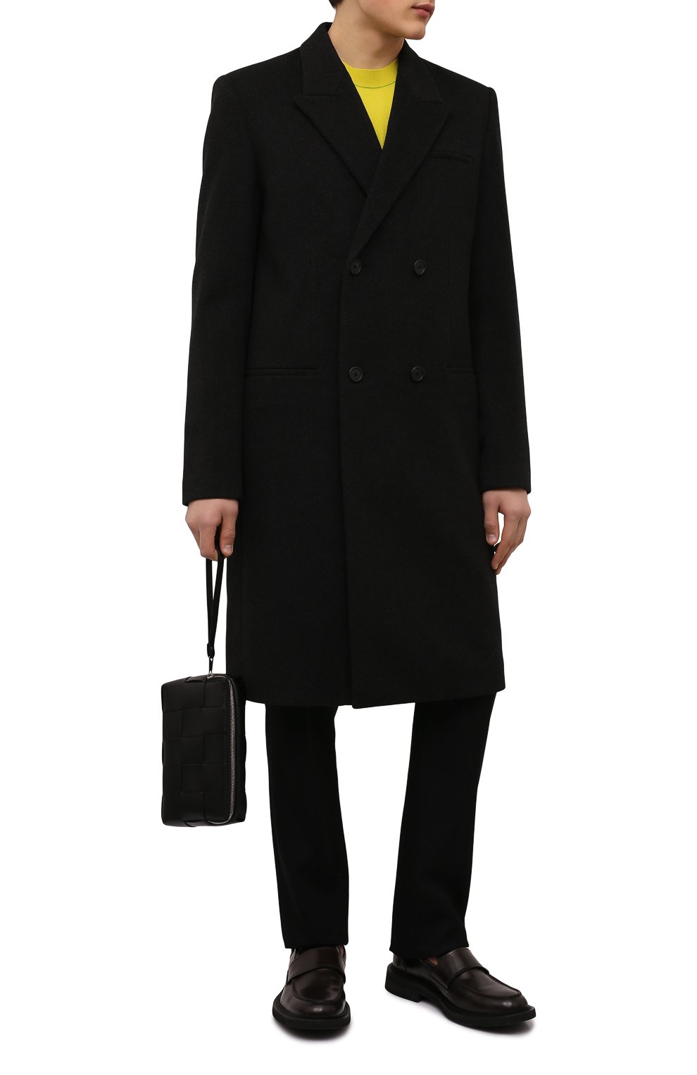 Кожаная борсетка BOTTEGA VENETA черного цвета по цене 85900 руб., арт. 679940/VBWD3, фото 3 Кожаная борсетка BOTTEGA VENETA, арт. 679940/VBWD3, фото 3