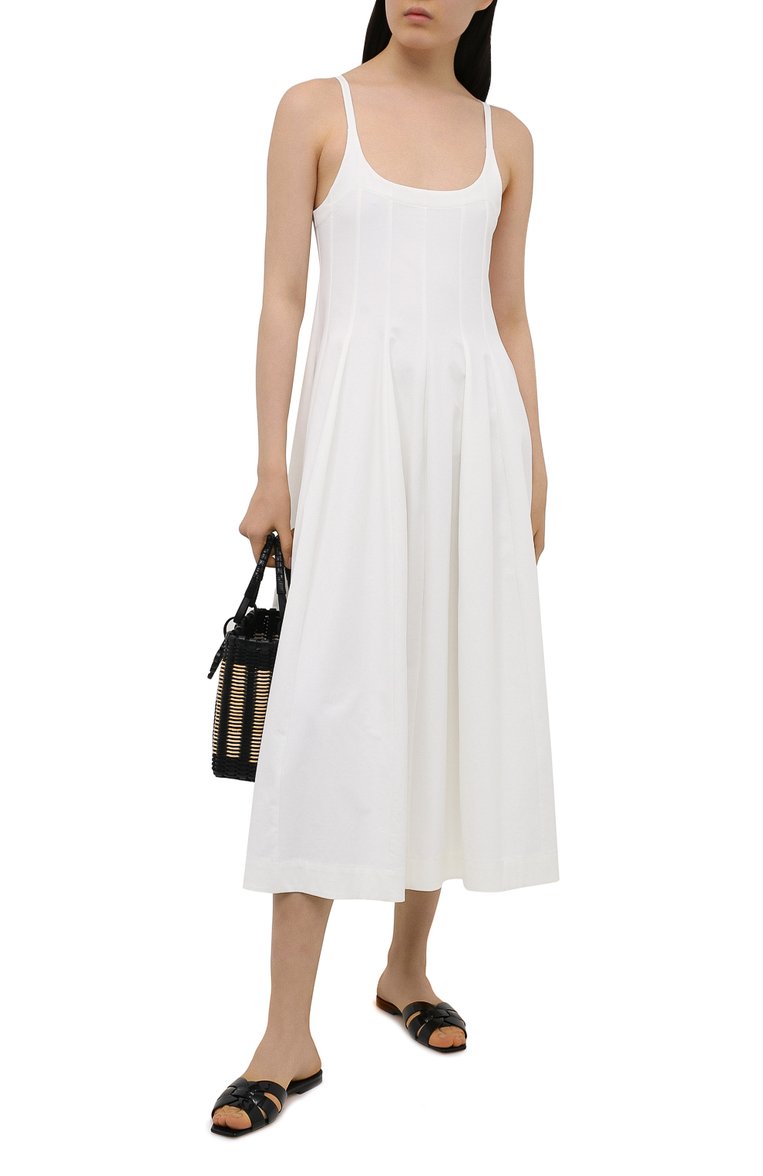 Женские кожаные шлепанцы nu pieds SAINT LAURENT черного цвета, арт. 571952/B8I00 | Фото 2 (Материал внутренний: Натуральная кожа; Каблук высота: Низкий; Подошва: Плоская; Драгоценные камни: Проставлено; Материал сплава: Проставлено; Материал внешний: Натуральная кожа)