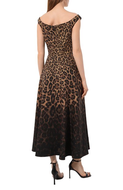 Платье из шерсти и шелка VALENTINO леопардового цвета по цене 672500 руб., арт. 3B3VA4Z681B, фото 4 Платье из шерсти и шелка VALENTINO, арт. 3B3VA4Z681B, фото 4