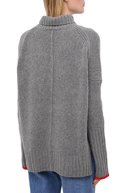Шерстяной свитер ZADIG AND VOLTAIRE серого цвета по цене 31750 руб., арт. WJMZ1103F, фото 4 Шерстяной свитер ZADIG AND VOLTAIRE, арт. WJMZ1103F, фото 4