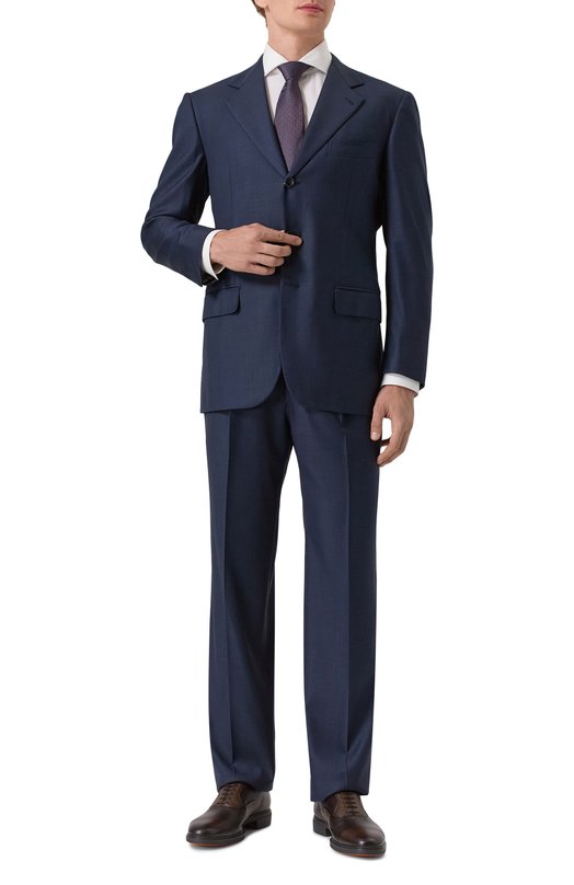 Костюм из хлопка и льна Loro Piana FAB 5769 Синий  FAB 5769 Фото 2
