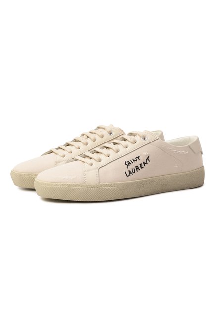 Женские текстильные кеды court classic SAINT LAURENT, арт. 610648/GUP10
