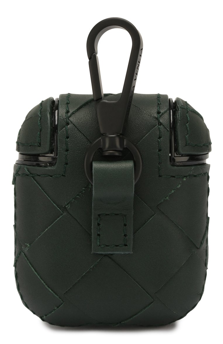 Кожаный чехол для airpods BOTTEGA VENETA зеленого цвета, арт. 610263/VCPQ0 | Фото 2 (Женское Кросс-КТ: Кожа AirPods; Региональные ограничения белый список (Axapta Mercury): RU, Не проставлено; Нос: Не проставлено)