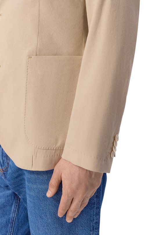 Пиджак изо льна и вискозы BOSS 50561959 Бежевый  50561959 Фото 5