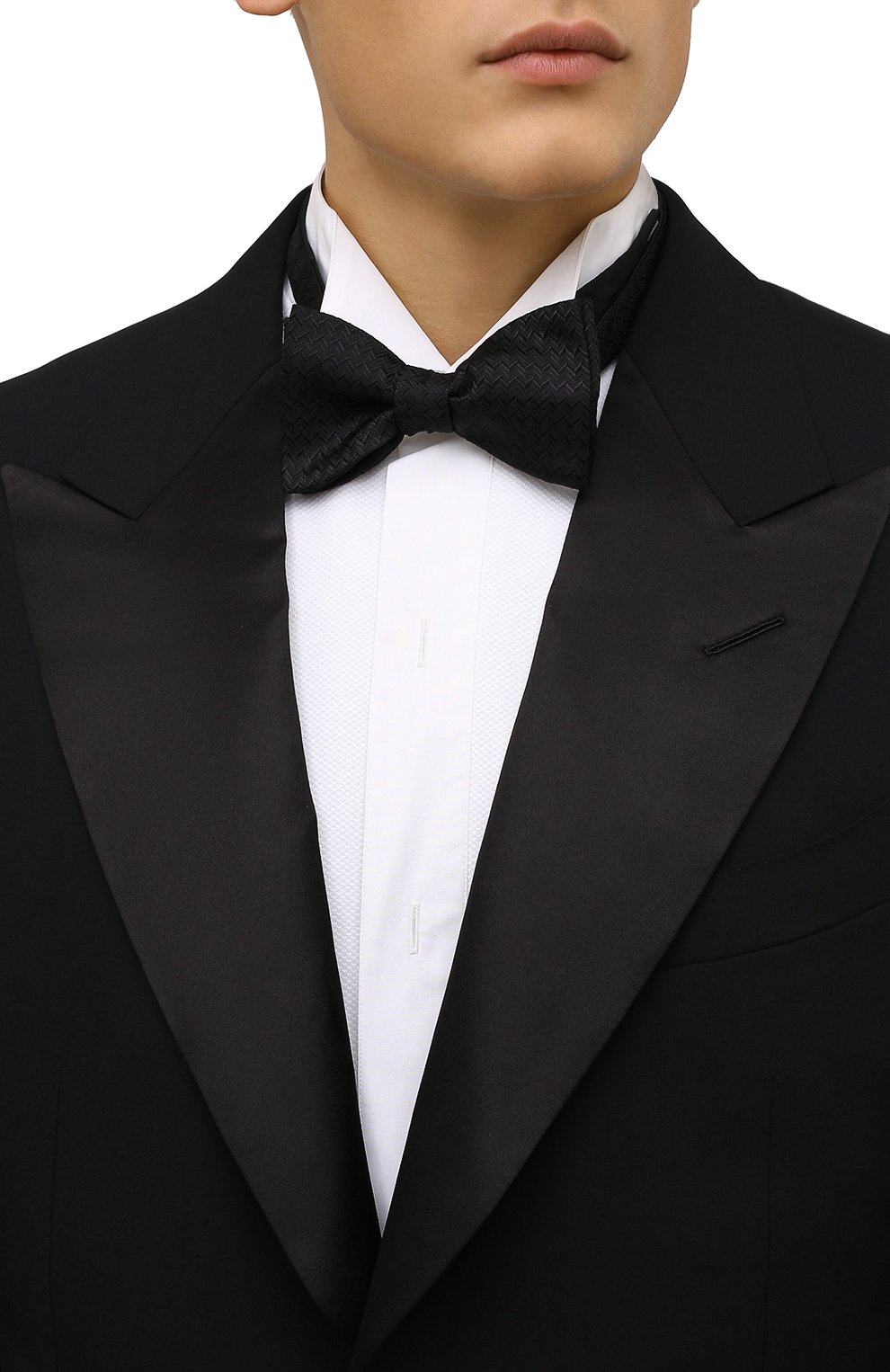 Шелковый галстук-бабочка LANVIN черного цвета по цене 11350 руб., арт. 11502/B0W TIE, фото 2 Шелковый галстук-бабочка LANVIN, арт. 11502/B0W TIE, фото 2