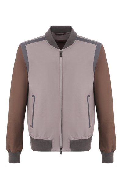 Мужской кожаный бомбер ZEGNA, арт. CSCBC/5S204
