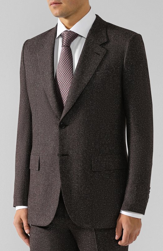 Костюм из смеси шерсти и шелка Brioni RAQC0L/07AE1/PARI0LI/2 Коричневый  RAQC0L/07AE1/PARI0LI/2 Фото 2