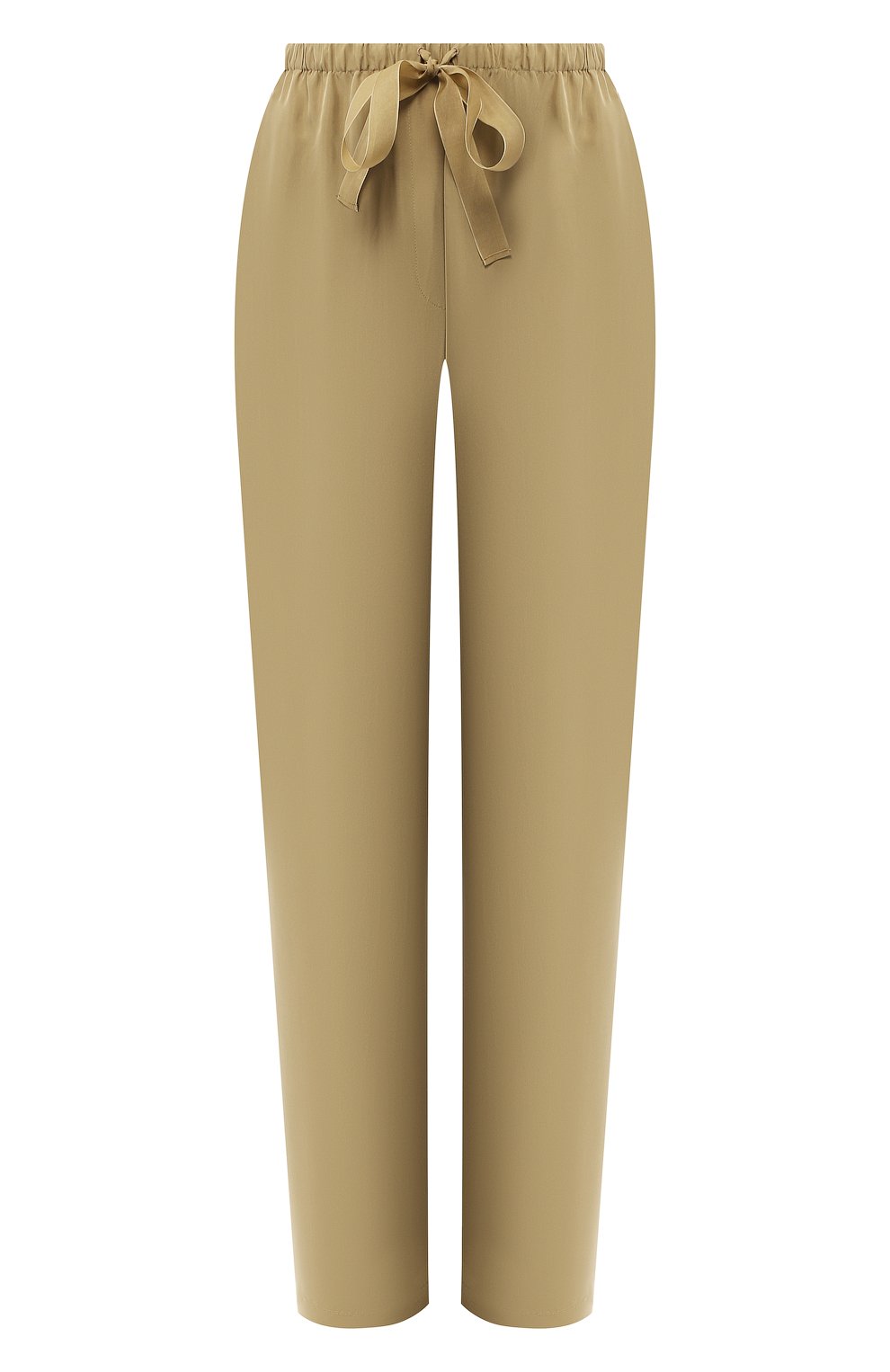 Шелковые брюки ROBERTO CAVALLI хаки цвета по цене 72500 руб., арт. IQT225/SY014, фото 1 Шелковые брюки ROBERTO CAVALLI, арт. IQT225/SY014, фото 1