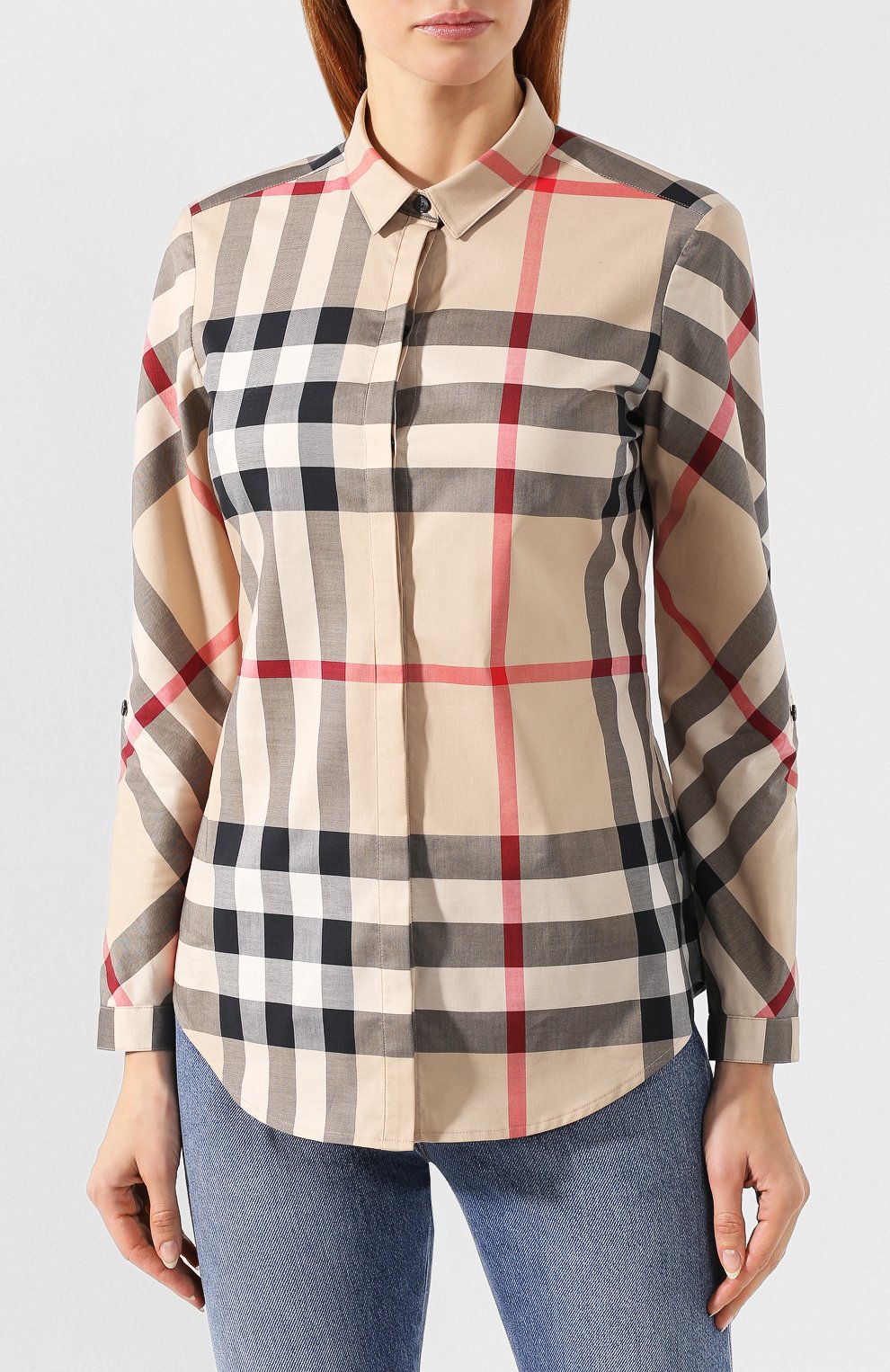 Хлопковая рубашка BURBERRY, арт. 8019441, фото 3