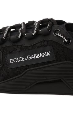 Женские комбинированные кеды ns1 DOLCE & GABBANA черного цвета, арт. CK1837/AX372 | Фото 7 (Материал внешний: Текстиль; Материал внутренний: Текстиль, Натуральная кожа; Стили: Кэжуэл; Подошва: Платформа; Драгоценные камни: Проставлено; Нос: Не проставлено; Материал сплава: Проставлено; Кросс-КТ: Низкие; Материал утеплителя: Без утеплителя)