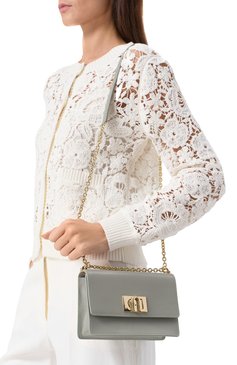 Женская сумка furla 1927 mini FURLA серого цвета, арт. BAFKACO/ARE000 | Фото 2 (Ремень/цепочка: На ремешке; Размер: mini; Материал: Натуральная кожа; Драгоценные камни: Проставлено; Материал сплава: Проставлено)