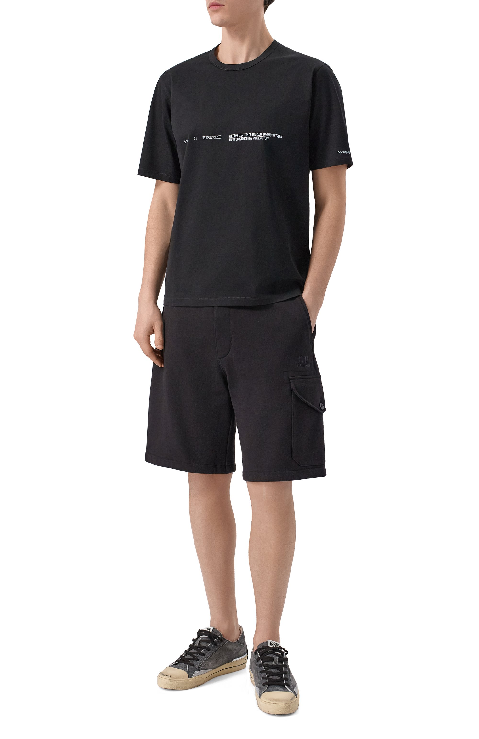 Хлопковые шорты C.P. COMPANY, арт. 20CMSB029A/005086W, фото 2