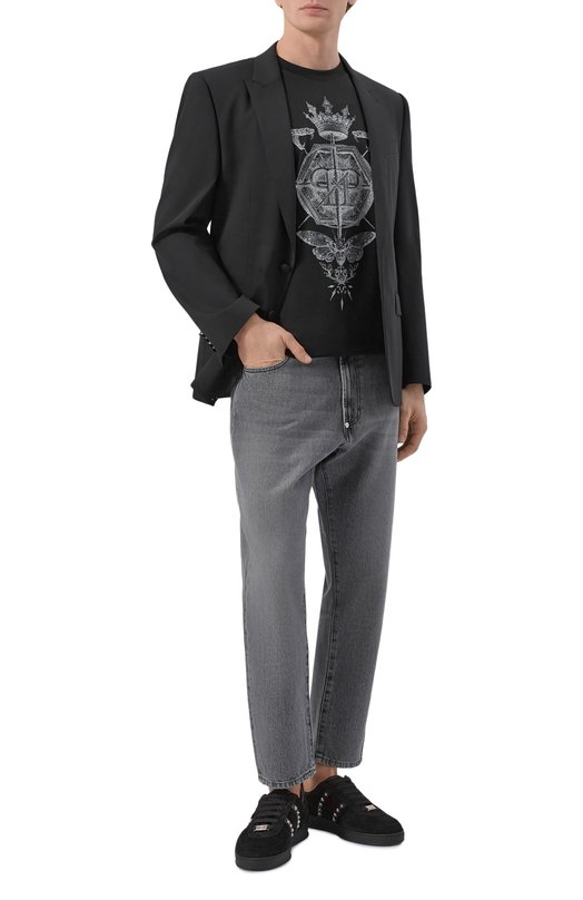 Замшевые кеды Retro Rebel Philipp Plein SAFS USC0911 PLE009N Чёрный  SAFS USC0911 PLE009N Фото 2