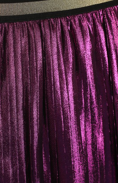 Плиссированная юбка с металлизированной отделкой и контрастным поясом GUCCI, арт. 477409/ZB341, фото 3