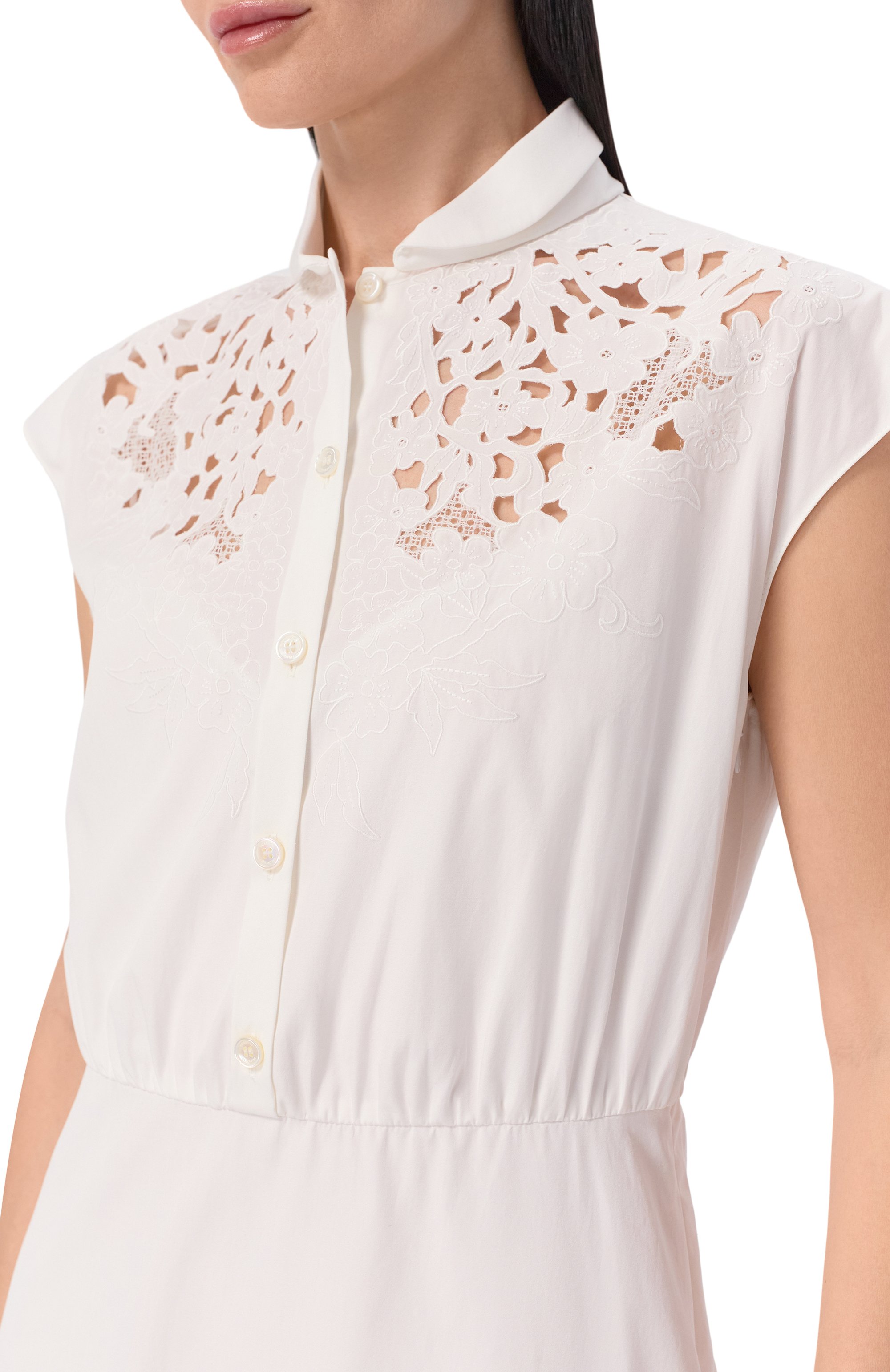 Хлопковое платье VALENTINO белого цвета по цене 414500 руб., арт. 8B3VAJR5/9VN, фото 4 Хлопковое платье VALENTINO, арт. 8B3VAJR5/9VN, фото 4