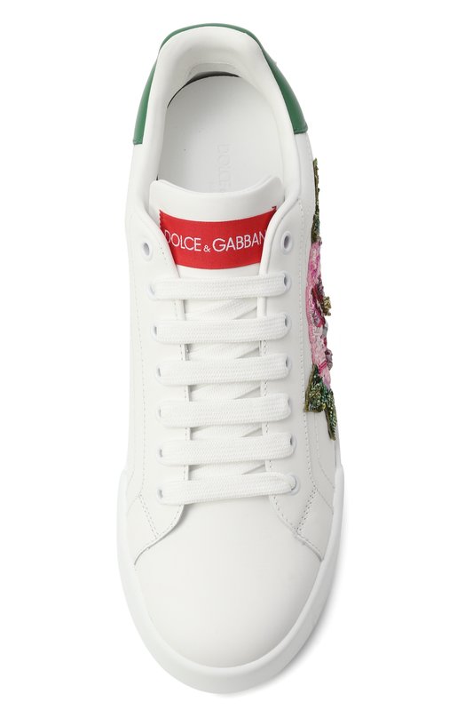 Кожаные кеды Portofino Dolce & Gabbana CK2318/A6H61 Белый  CK2318/A6H61 Фото 6