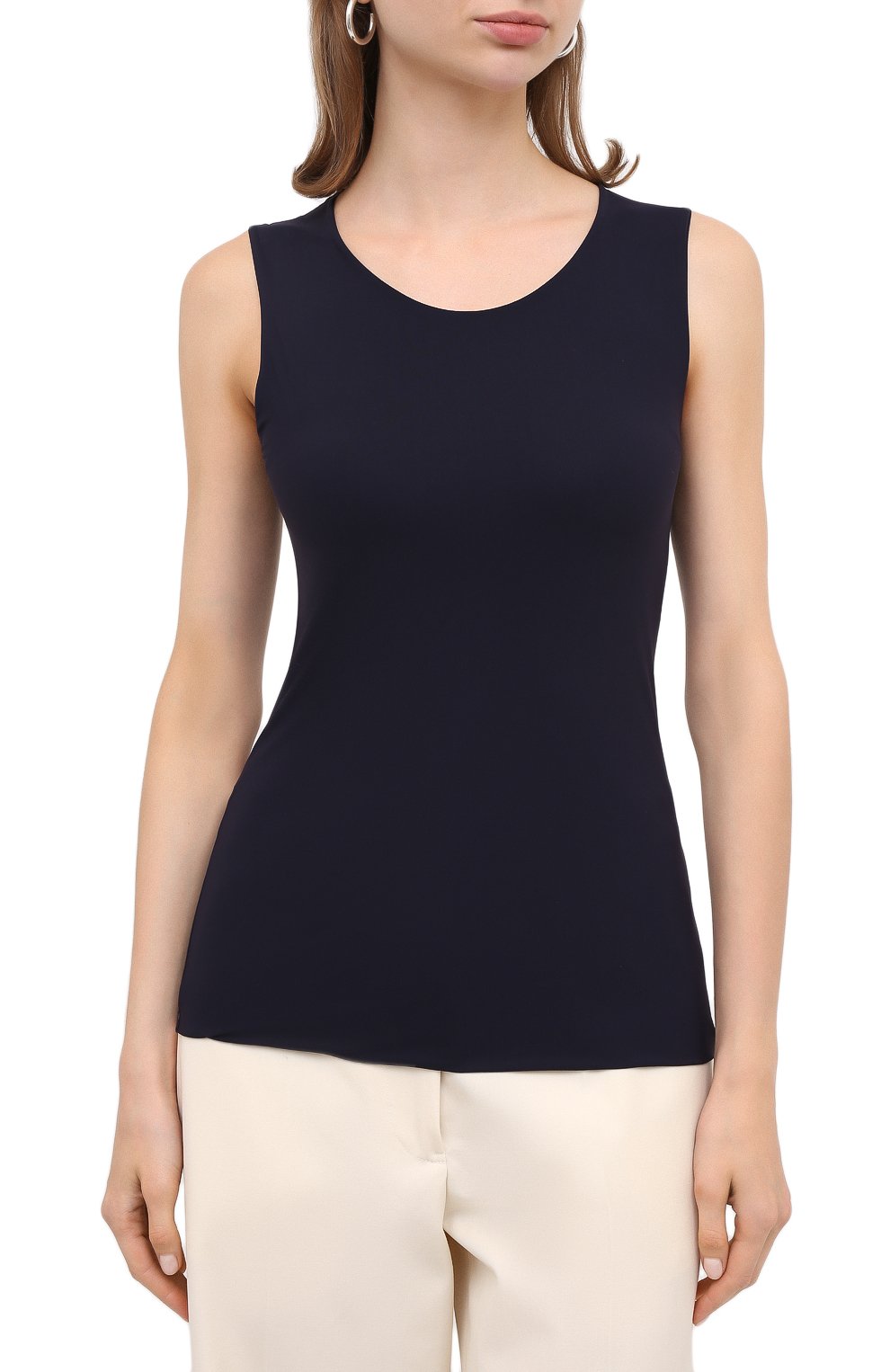 Топ JIL SANDER темно-синего цвета по цене 26350 руб., арт. JSCR705036-WR477108, фото 3 Топ JIL SANDER, арт. JSCR705036-WR477108, фото 3