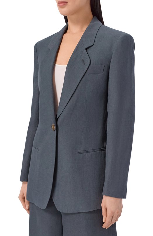 Льняной жакет Giorgio Armani GW002824/TE11126 Серый  GW002824/TE11126 Фото 3