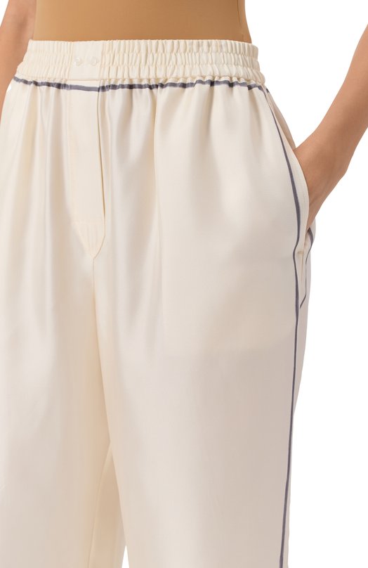 Шелковые шорты Alexander Wang 1WC3254921 Кремовый  1WC3254921 Фото 5