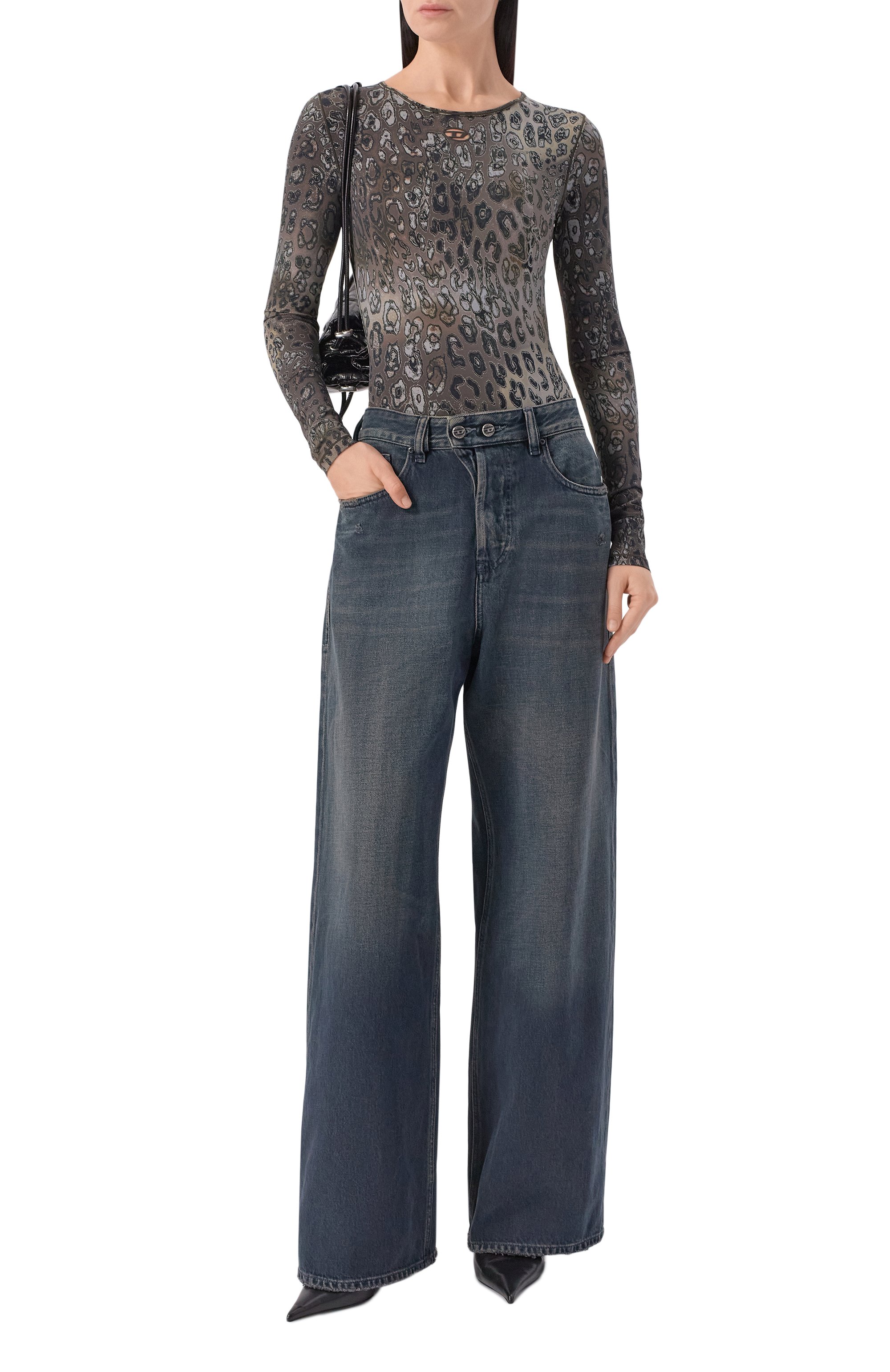 Боди DIESEL леопардового цвета по цене 19850 руб., арт. A22093/0GFCK, фото 2 Боди DIESEL, арт. A22093/0GFCK, фото 2