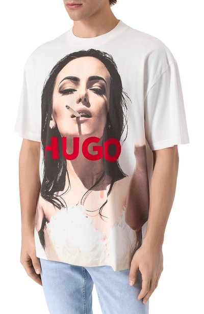 Хлопковая футболка HUGO, арт. 50535314, фото 3