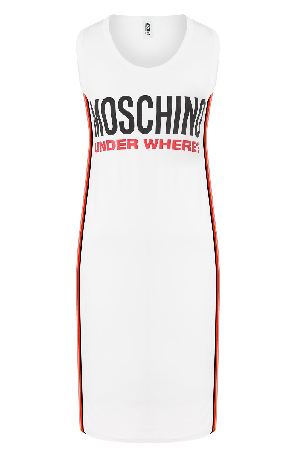 Хлопковое платье MOSCHINO белого цвета по цене 14650 руб., арт. A4020/9003, фото 1 Хлопковое платье MOSCHINO, арт. A4020/9003, фото 1