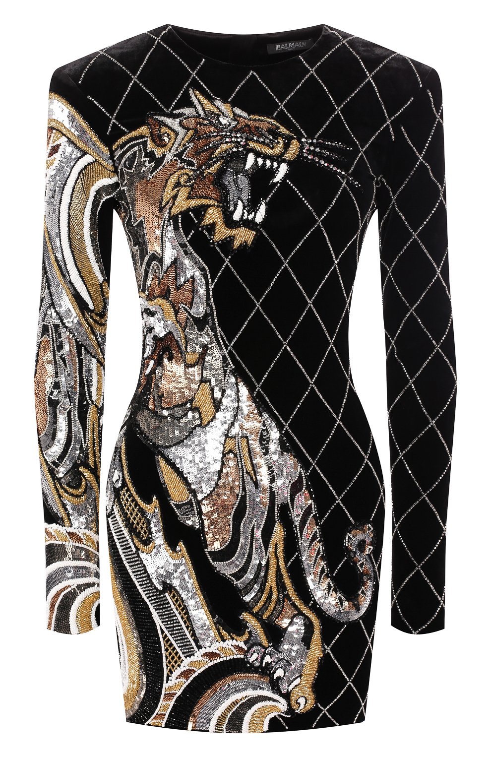 Платье из смеси вискозы и шелка BALMAIN, арт. SF16848/P016, фото 1