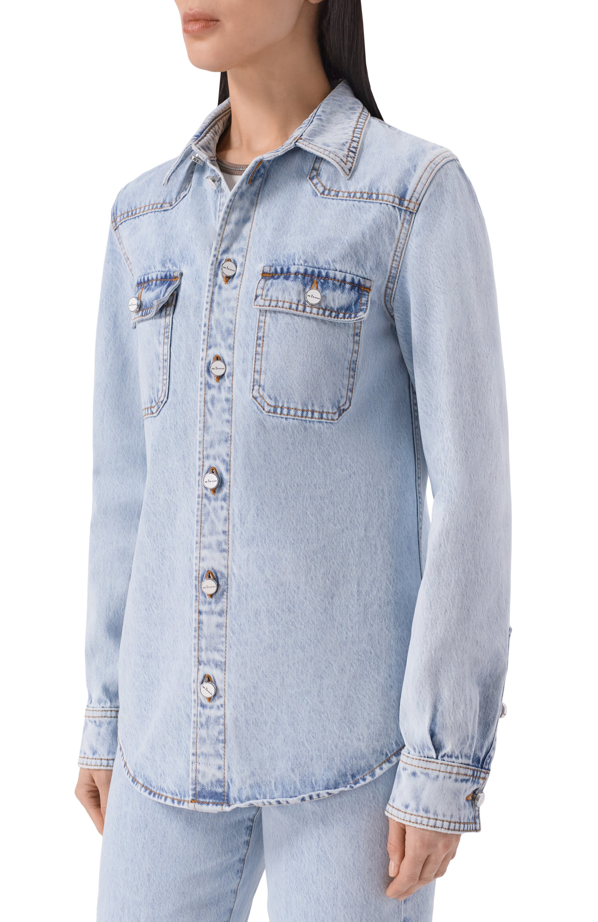 Джинсовая рубашка KITON, арт. DJ59401K0926H, фото 3