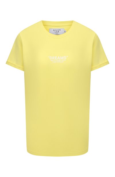 Женская хлопковая футболка SEVEN LAB, арт. T21-D G01 yellow