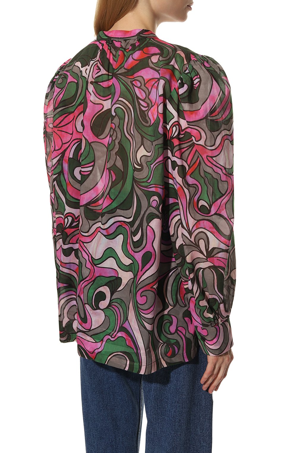 Хлопковая блузка DRIES VAN NOTEN разноцветного цвета по цене 79100 руб., арт. 222-030765-5072, фото 4 Хлопковая блузка DRIES VAN NOTEN, арт. 222-030765-5072, фото 4