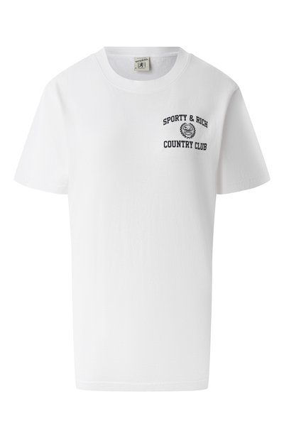 Женская хлопковая футболка SPORTY AND RICH, арт. T0043516218WH01