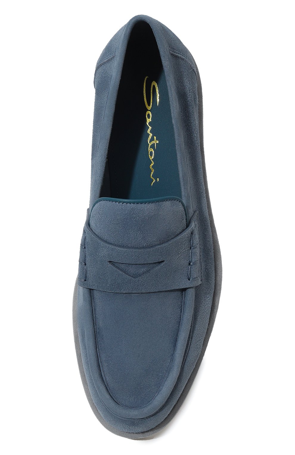 Замшевые лоферы SANTONI, арт. WUQY59818BIASTW1Z43, фото 6