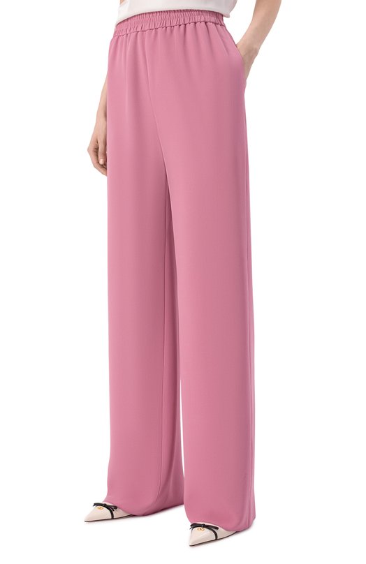 Шелковые брюки Valentino 8B3RB745/1MM Розовый  8B3RB745/1MM Фото 3