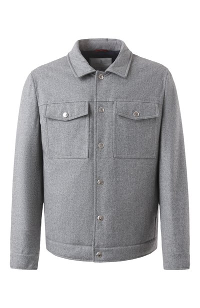 Мужская утепленная куртка-рубашка BRUNELLO CUCINELLI, арт. MM4636447