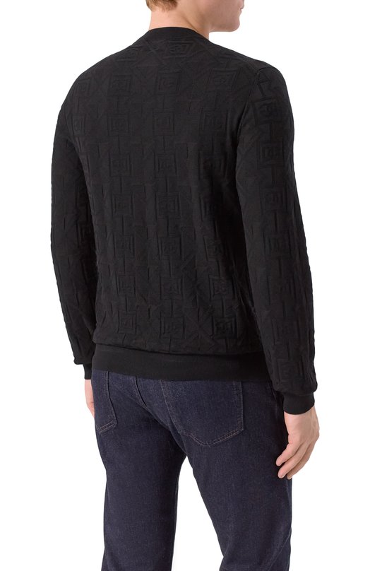 Джемпер из шерсти и шелка Dolce & Gabbana GXX02T/JGMAC Чёрный  GXX02T/JGMAC Фото 4