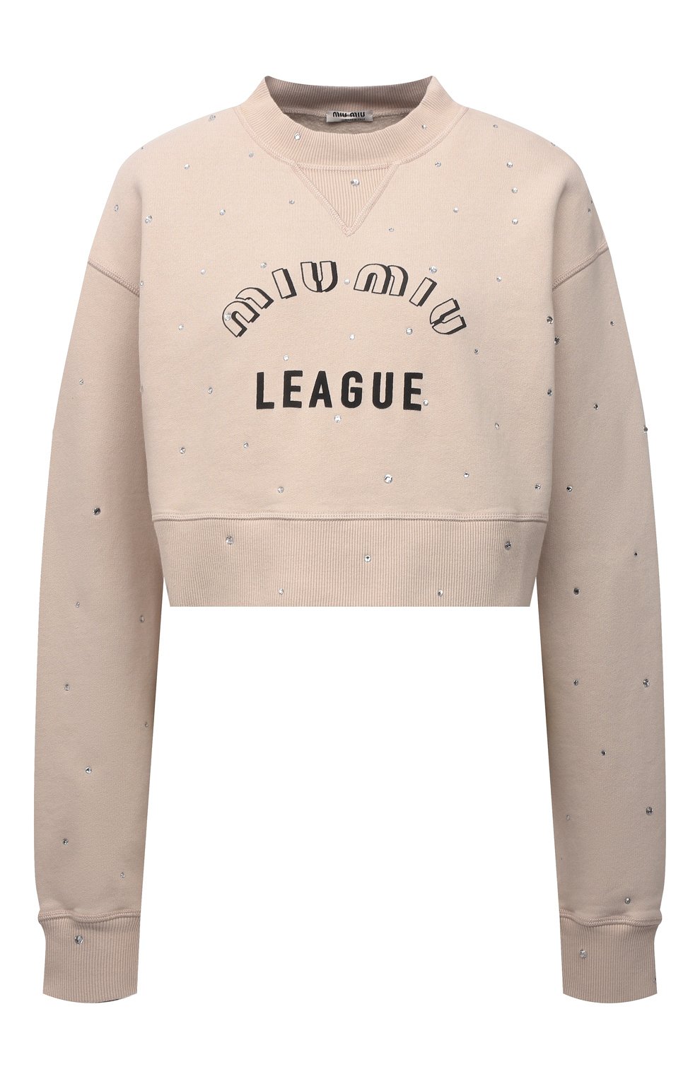Хлопковый свитшот MIU MIU, арт. MJL802-1ZFR-F0036, фото 1