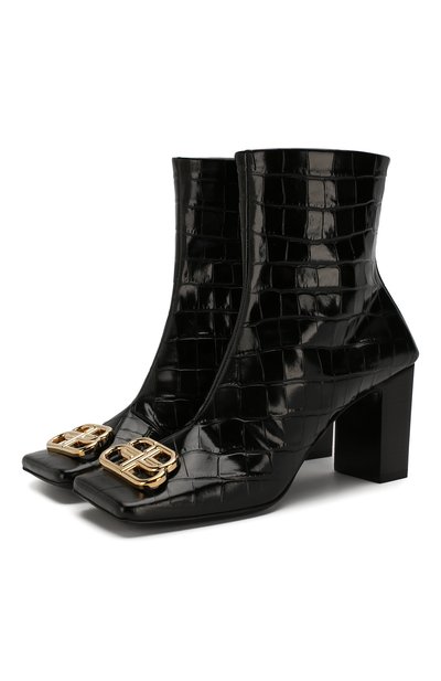 Кожаные ботильоны double square bb BALENCIAGA, арт. 591099/WA9D1, фото 1