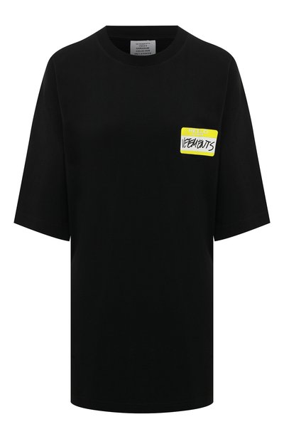 Женская хлопковая футболка VETEMENTS, арт. UA53TR170B 1602/W