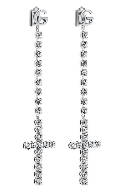 Клипсы DOLCE & GABBANA серебряного цвета по цене 95150 руб., арт. WEP4C1 W1111, фото 3 Клипсы DOLCE & GABBANA, арт. WEP4C1 W1111, фото 3
