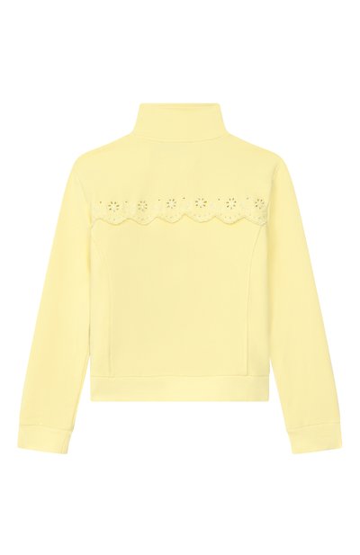 Хлопковая толстовка MONNALISA желтого цвета по цене 16800 руб., арт. 17G800, фото 2 Хлопковая толстовка MONNALISA, арт. 17G800, фото 2